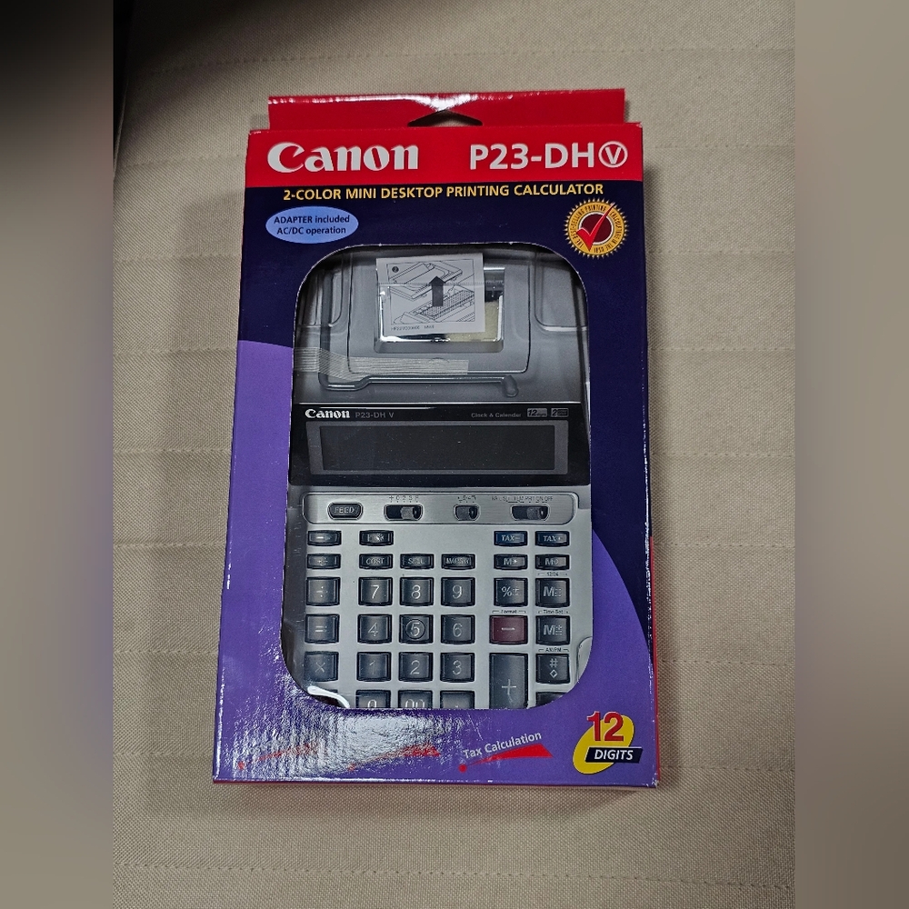 Canon P23-DHV-3 12-digit Printing Calculator new